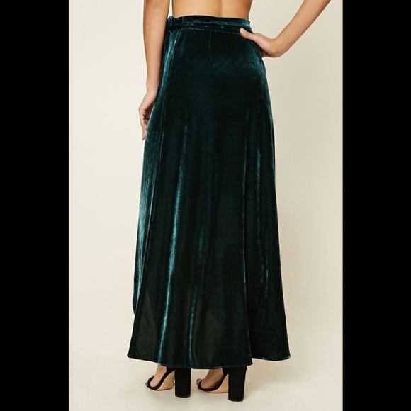 Forever 21 Dresses & Skirts - Forever 21 Contemporary Velour Wrap Skirt